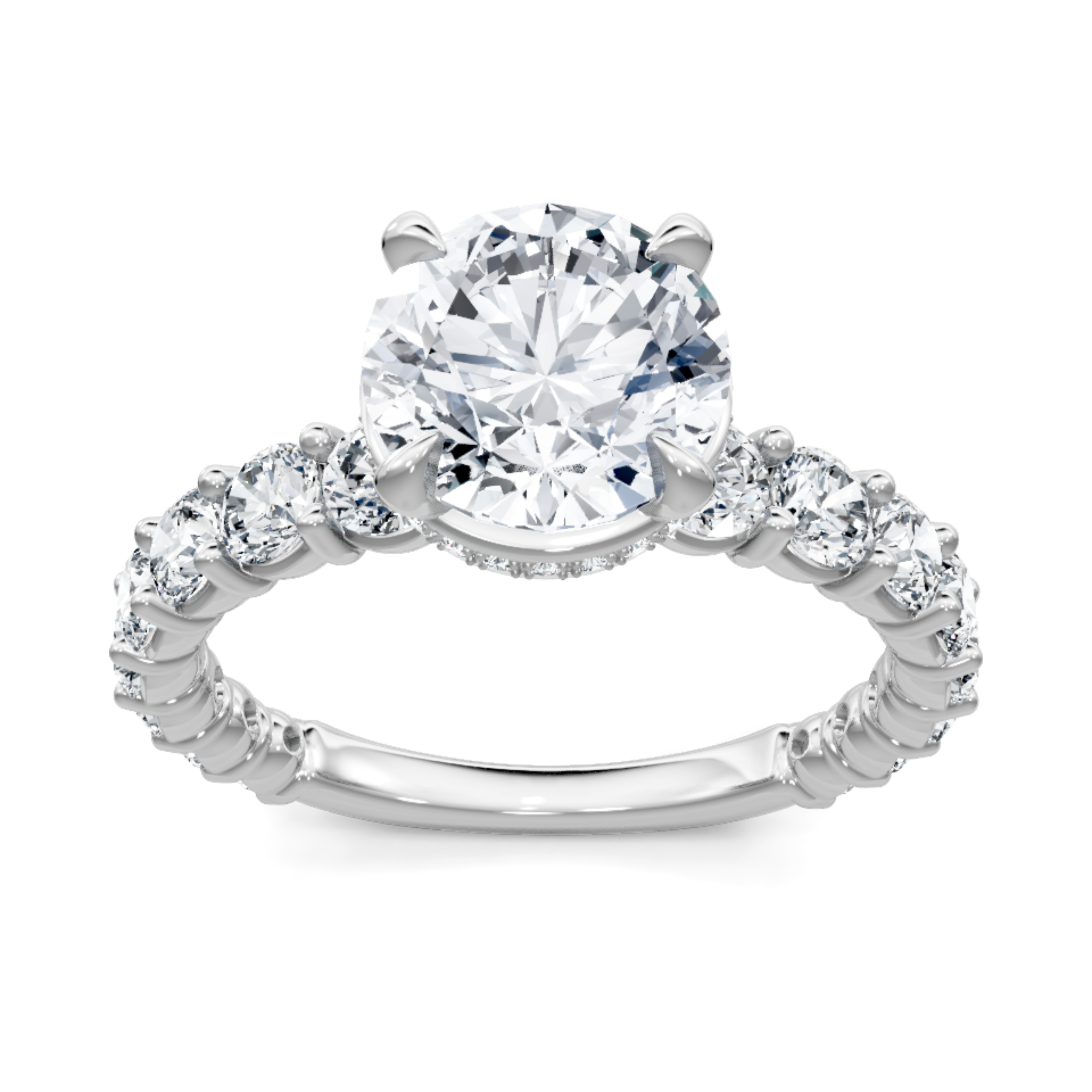 Imagine Bridal 14K White Gold Round Diamond Engagement Ring 1.00ct