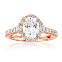 Imagine Bridal 14K Yellow Gold Oval Diamond Engagement Ring 0.40ct