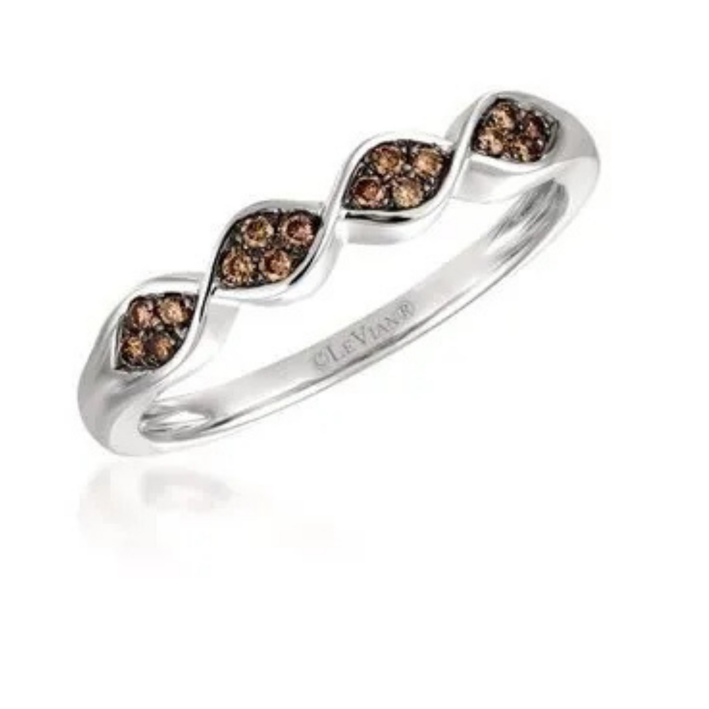 Le Vian 14K Vanilla Gold Chocolatier Chocolate Diamond Ring 0.125ct