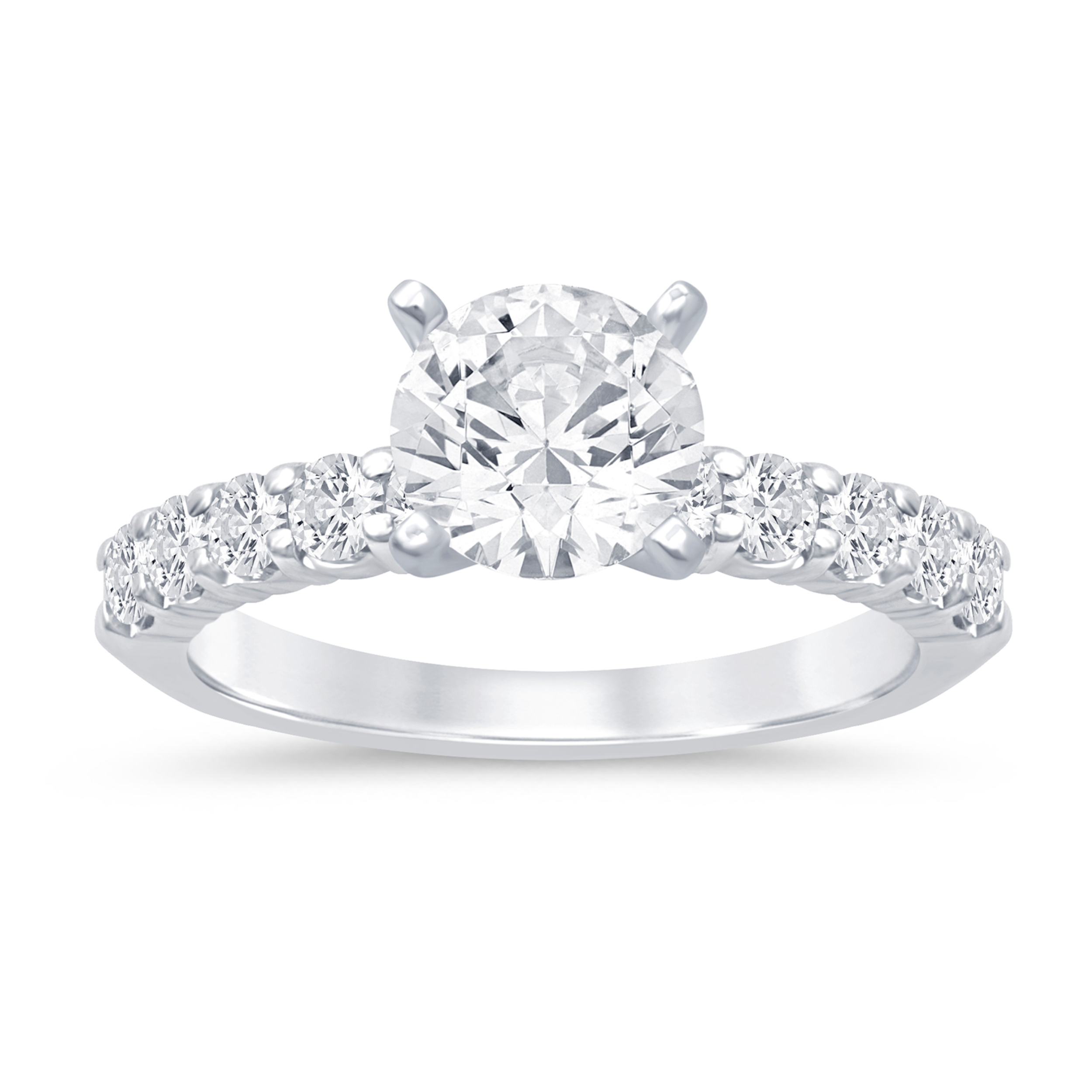 Imagine Bridal 14K White Gold Round Diamond Engagement Ring 90.00ct