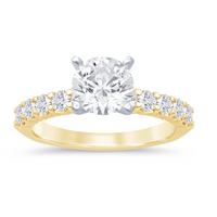 Imagine Bridal 14K Yellow Gold Round Diamond Engagement Ring 0.90 ct