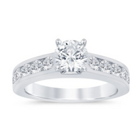 Imagine Bridal 14K White Gold Round Diamond Engagement Ring 0.50ct