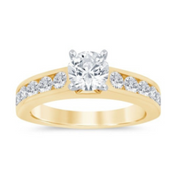 Imagine Bridal 14K Yellow Gold Round Diamond Engagement Ring 0.80ct