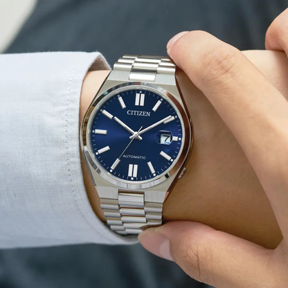 Citizen TSUYOSA Silver Stainless Steel Blue Dial Automatic Watch 40 mm