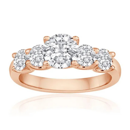 Imagine Bridal 14K Yellow Gold Round Diamond Engagement Ring 0.75ct