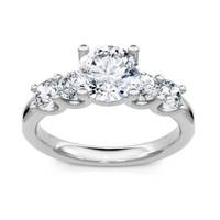 Imagine Bridal 14K White Gold Round Diamond Engagement Ring 0.75ct