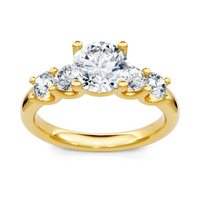 Imagine Bridal 14K Yellow Gold Round Diamond Engagement Ring 0.75ct