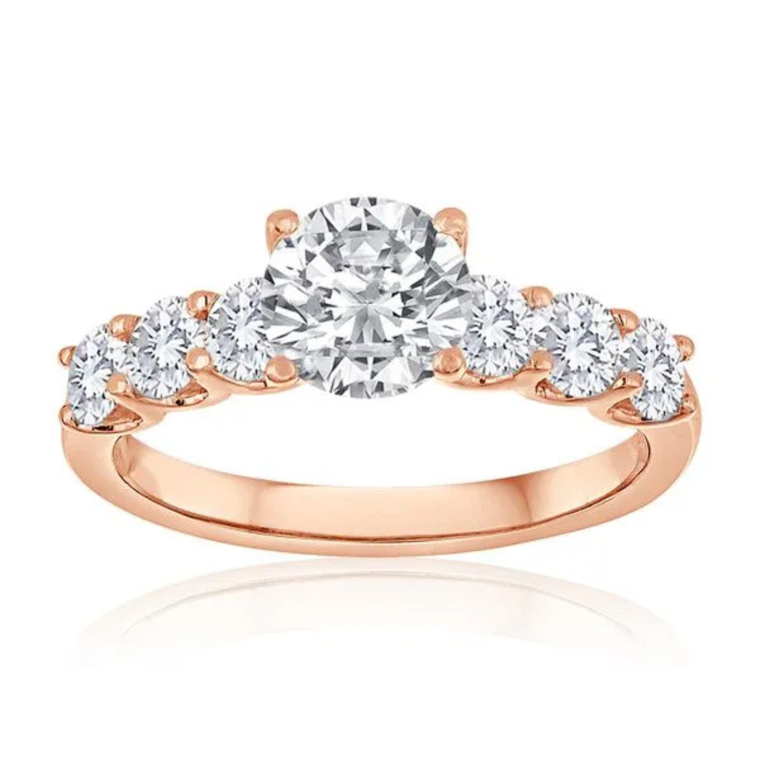 Imagine Bridal 14K Yellow Gold Round Diamond Engagement Ring 0.40ct