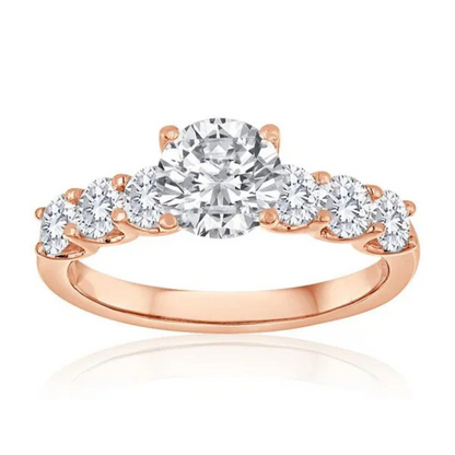 Imagine Bridal 14K Yellow Gold Round Diamond Engagement Ring 0.40ct