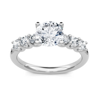 Imagine Bridal 14K White Gold Round Diamond Engagement Ring 0.40ct