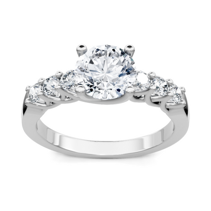 Imagine Bridal 14K White Gold Round Diamond Engagement Ring 0.80ct