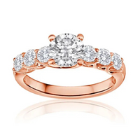 Imagine Bridal 14K White Gold Round Diamond Engagement Ring 0.80ct