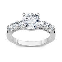 Imagine Bridal 14K White Gold Round Diamond Engagement Ring 0.80ct