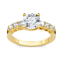 Imagine Bridal 14K Yellow Gold Round Diamond Engagement Ring 0.80ct