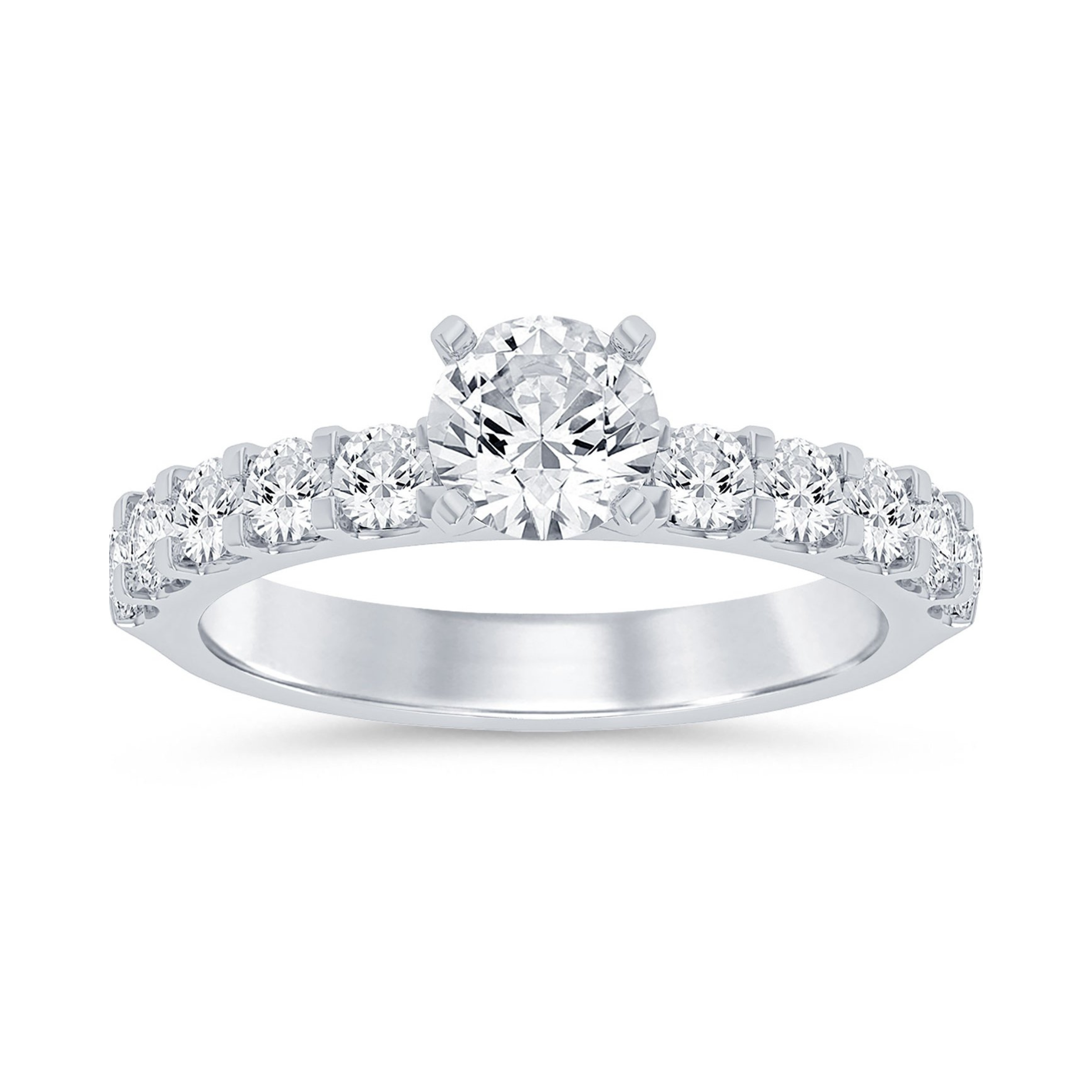 Imagine Bridal 14K White Gold Round Diamond Engagement Ring 0.40ct