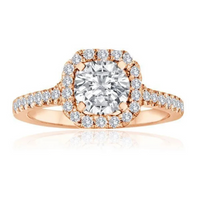 Imagine Bridal 14K White Gold Round Diamond Engagement Ring 0.40ct