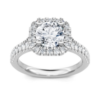Imagine Bridal 14K White Gold Round Diamond Engagement Ring 0.40ct