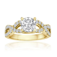 Imagine Bridal 14K White Gold Round Diamond Engagement Ring 0.67ct