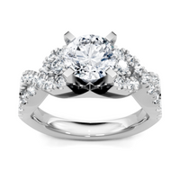 Imagine Bridal 14K White Gold Round Diamond Engagement Ring 0.67ct