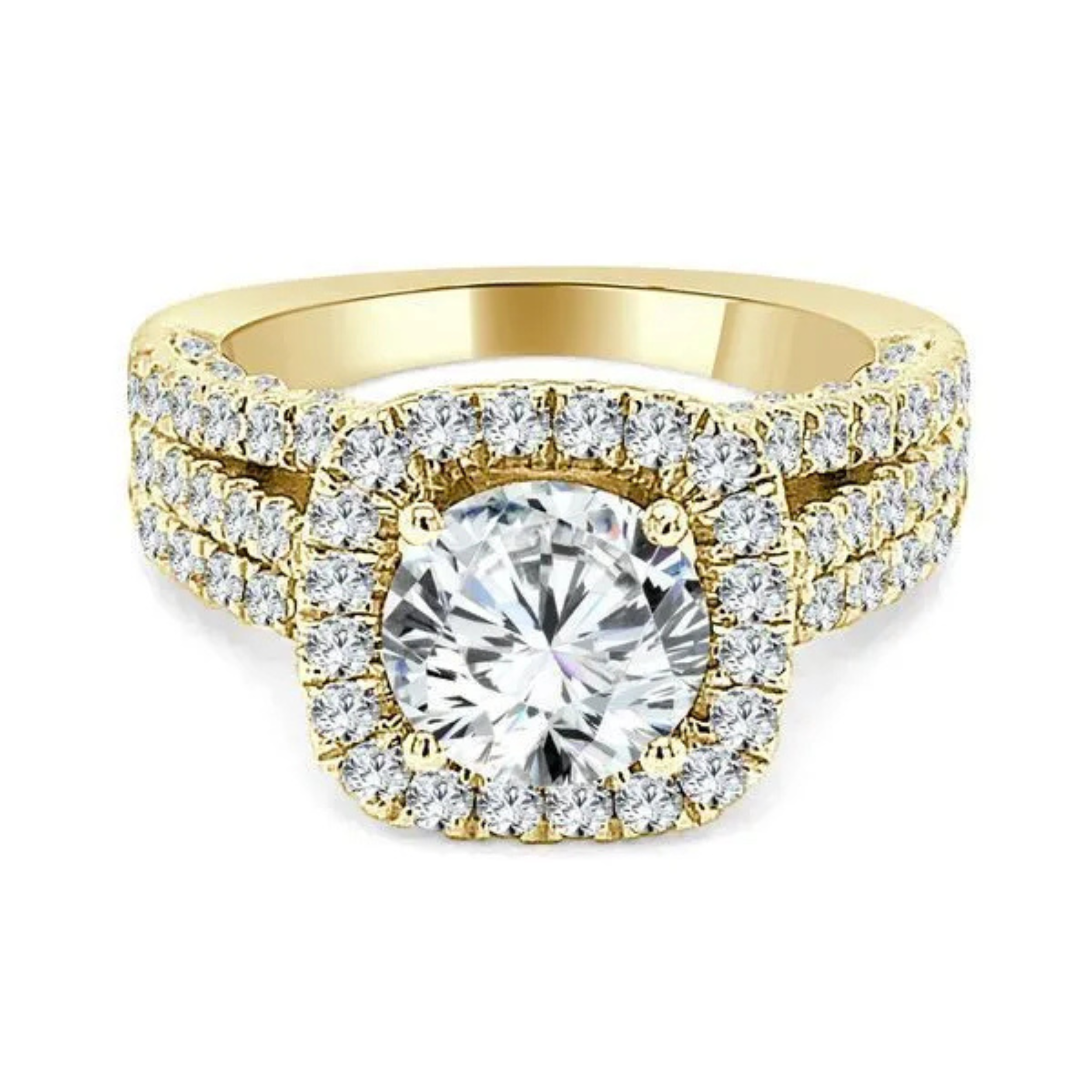 Imagine Bridal 14K White Gold Cushion Diamond Engagement Ring 1.25ct