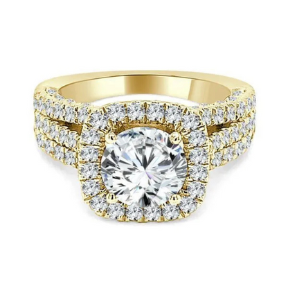 Imagine Bridal 14K White Gold Cushion Diamond Engagement Ring 1.25ct