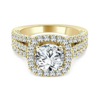 Imagine Bridal 14K White Gold Cushion Diamond Engagement Ring 1.25ct