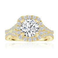 Imagine Bridal 14K White Gold Cushion Diamond Engagement Ring 1.00ct