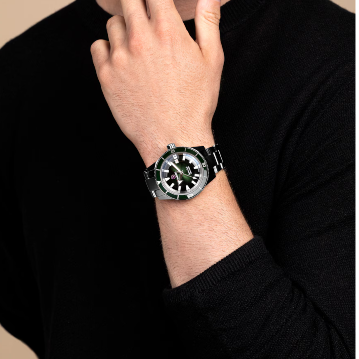 Rado Captain Cook Stainless Steel Green Dial Automatic Watch 42 mm