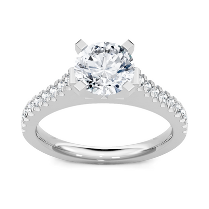 Imagine Bridal 14K White Gold Round Diamond Engagement Ring 0.25ct