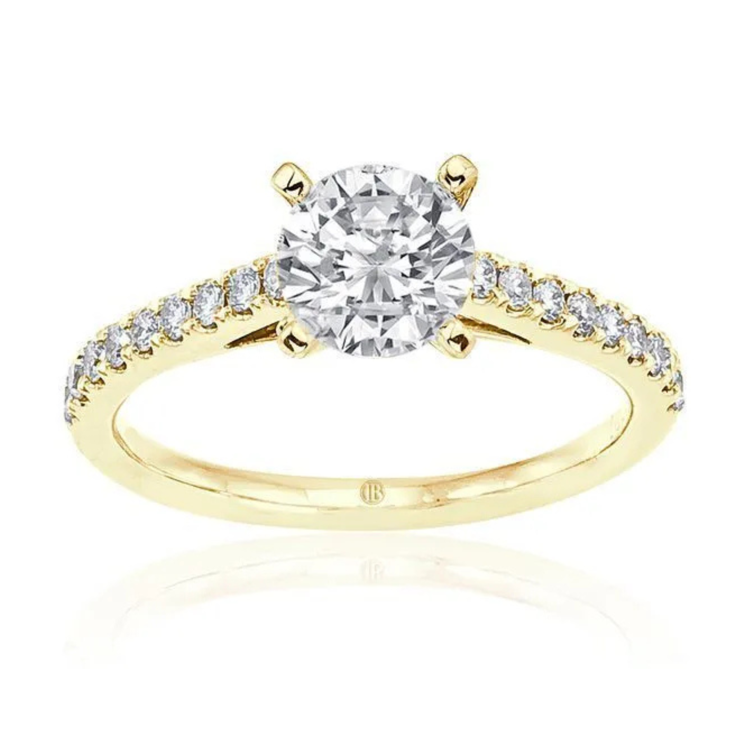 Imagine Bridal 14K White Gold Round Diamond Engagement Ring 0.25ct