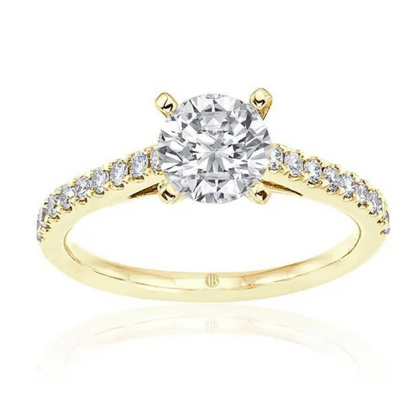 Imagine Bridal 14K White Gold Round Diamond Engagement Ring 0.25ct