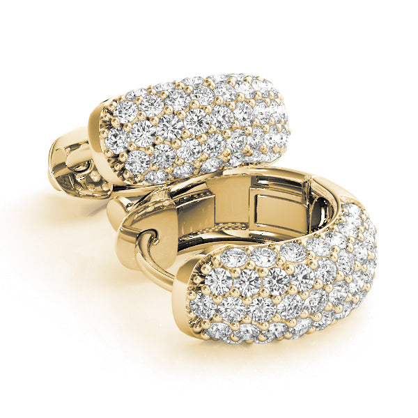.5 Inch 5 Row Pave Earrings - View 2