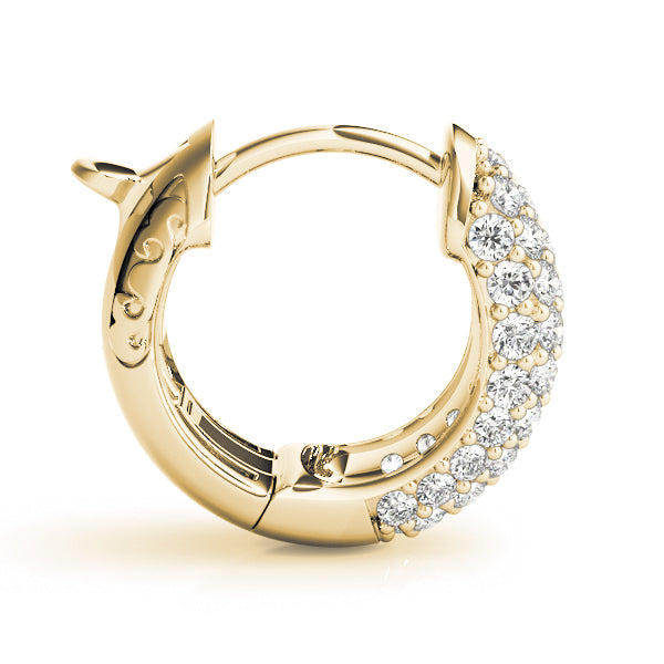 .5 Inch 5 Row Pave Earrings - View 3