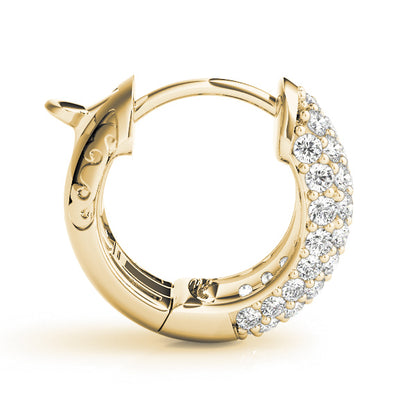 .5 Inch 5 Row Pave Earrings - View 3