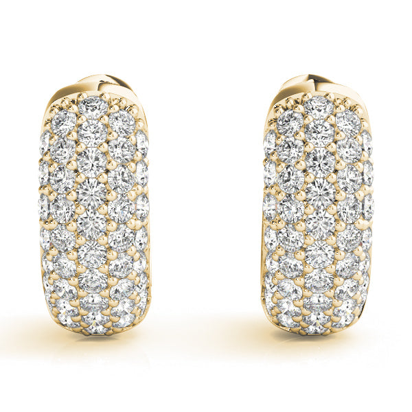 .5 Inch 5 Row Pave Earrings - View 4