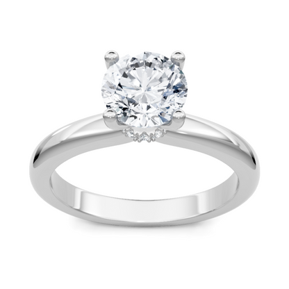 Imagine Bridal 14K White Gold Round Diamond Engagement Ring 0.04ct