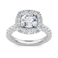 Imagine Bridal 14K White Gold Round Diamond Engagement Ring 0.90ct
