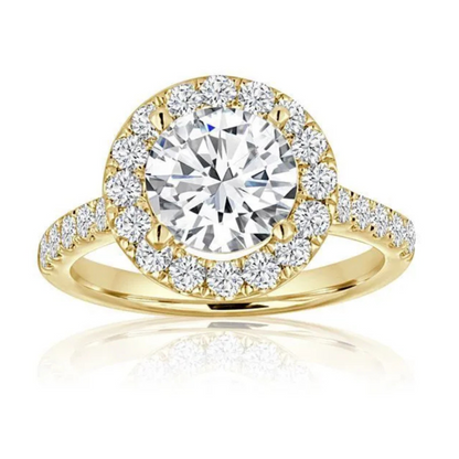 Imagine Bridal 14K White Gold Round Diamond Engagement Ring 0.80ct