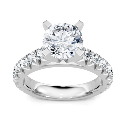 Imagine Bridal 14K White Gold Round Diamond Engagement Ring 0.67ct