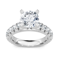 Imagine Bridal 14K White Gold Round Diamond Engagement Ring 0.67ct