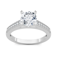 Imagine Bridal 14K White Gold Round Diamond Engagement Ring 0.17ct