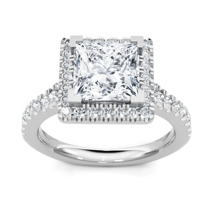 Imagine Bridal 14K White Gold Princess Diamond Engagement Ring 0.40ct