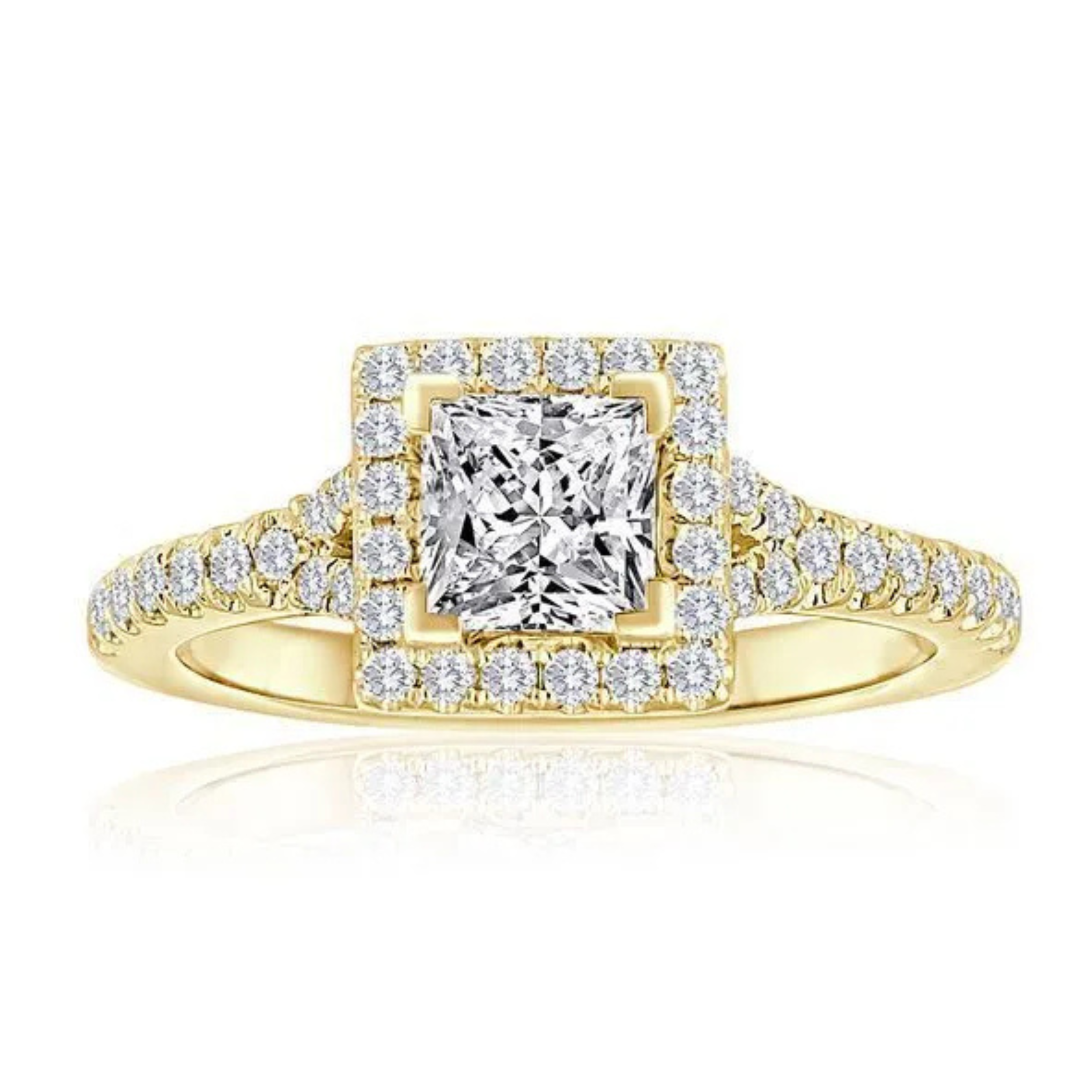 Imagine Bridal 14K White Gold Princess Diamond Engagement Ring 0.40ct