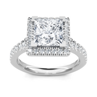 Imagine Bridal 14K White Gold Princess Diamond Engagement Ring 0.40ct
