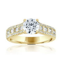 Imagine Bridal 14K White Gold Round Diamond Engagement Ring 0.33ct