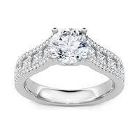 Imagine Bridal 14K White Gold Round Diamond Engagement Ring 0.33ct