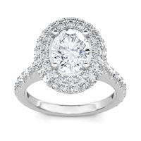 Imagine Bridal 14K White Gold Oval Diamond Engagement Ring 1.25ct