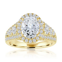 Imagine Bridal 14K White Gold Oval Diamond Engagement Ring 1.20ct