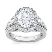 Imagine Bridal 14K White Gold Oval Diamond Engagement Ring 1.20ct