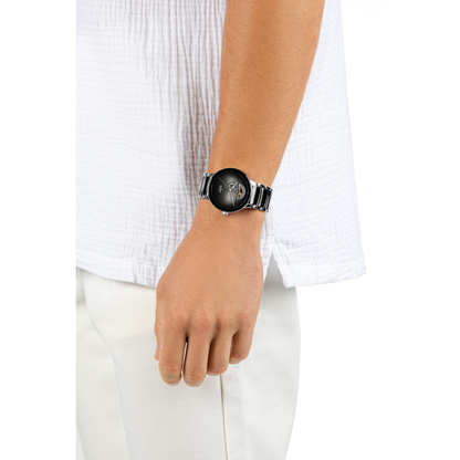 Rado Centrix Black Open Heart Automatic Watch 39.5 mm
